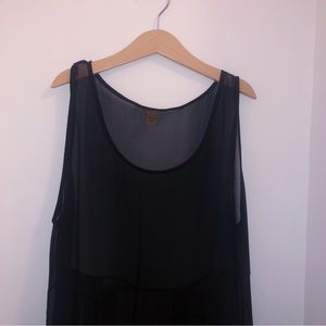 Vintage Harari Mesh Long Black Dress